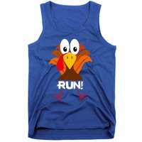 Turkey Costume Adult Running Face Turkey Trot Gift Tank Top