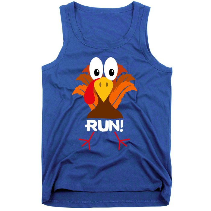 Turkey Costume Adult Running Face Turkey Trot Gift Tank Top