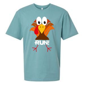 Turkey Costume Adult Running Face Turkey Trot Gift Sueded Cloud Jersey T-Shirt