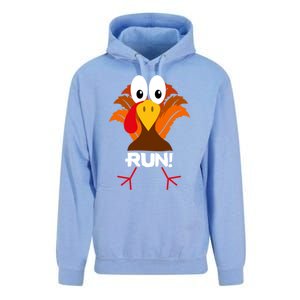 Turkey Costume Adult Running Face Turkey Trot Gift Unisex Surf Hoodie