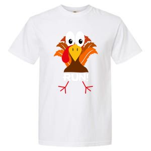 Turkey Costume Adult Running Face Turkey Trot Gift Garment-Dyed Heavyweight T-Shirt