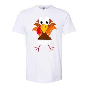 Turkey Costume Adult Running Face Turkey Trot Gift Softstyle CVC T-Shirt