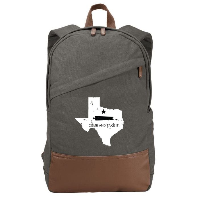 Texas Come And Take It Flag Canon 1836 State Cotton Canvas Backpack