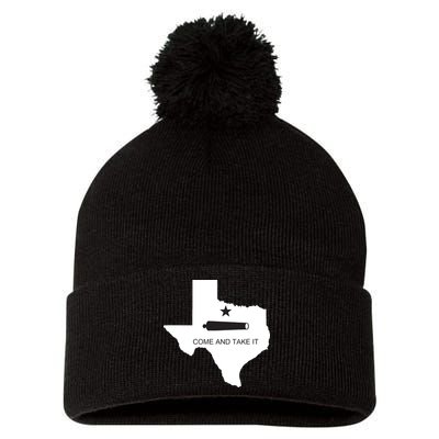 Texas Come And Take It Flag Canon 1836 State Pom Pom 12in Knit Beanie
