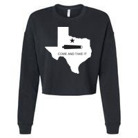 Texas Come And Take It Flag Canon 1836 State Cropped Pullover Crew