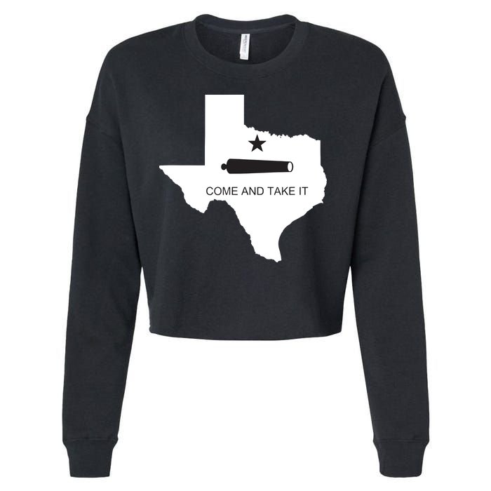 Texas Come And Take It Flag Canon 1836 State Cropped Pullover Crew