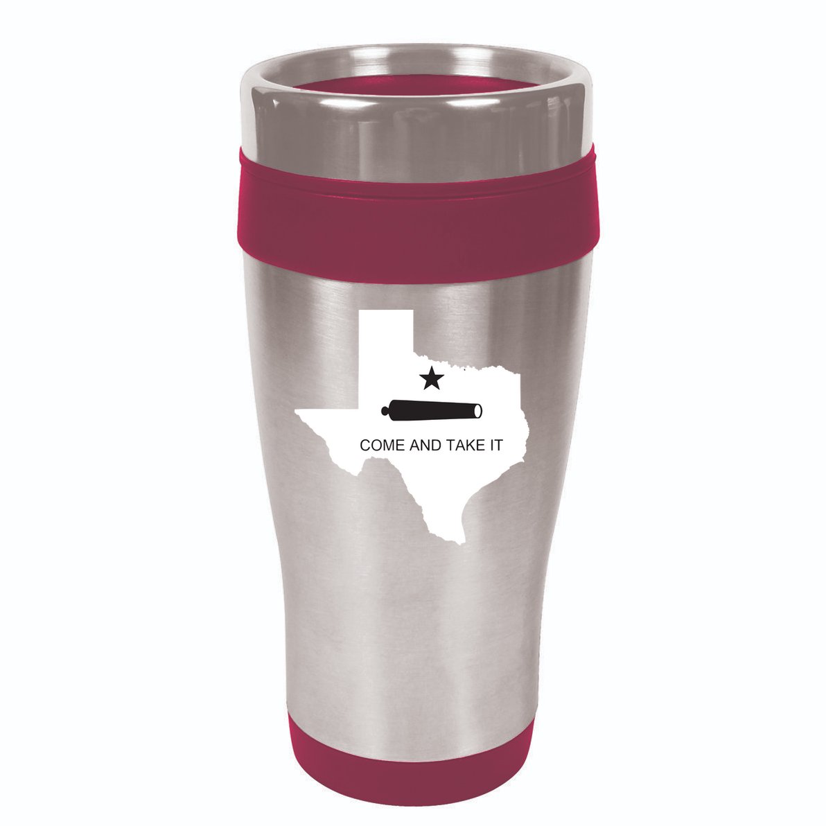 Texas Come And Take It Flag Canon 1836 State 16oz Travel Tumbler