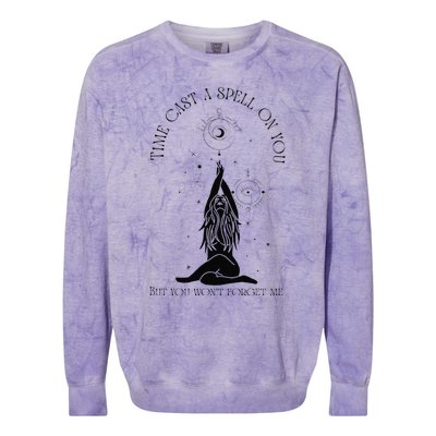 Time Cast A Spell On You But You WonT Forget Me Colorblast Crewneck Sweatshirt