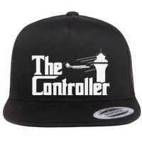 The Controller Air Traffic Control Aircraft Atc Airfield= Flat Bill Trucker Hat