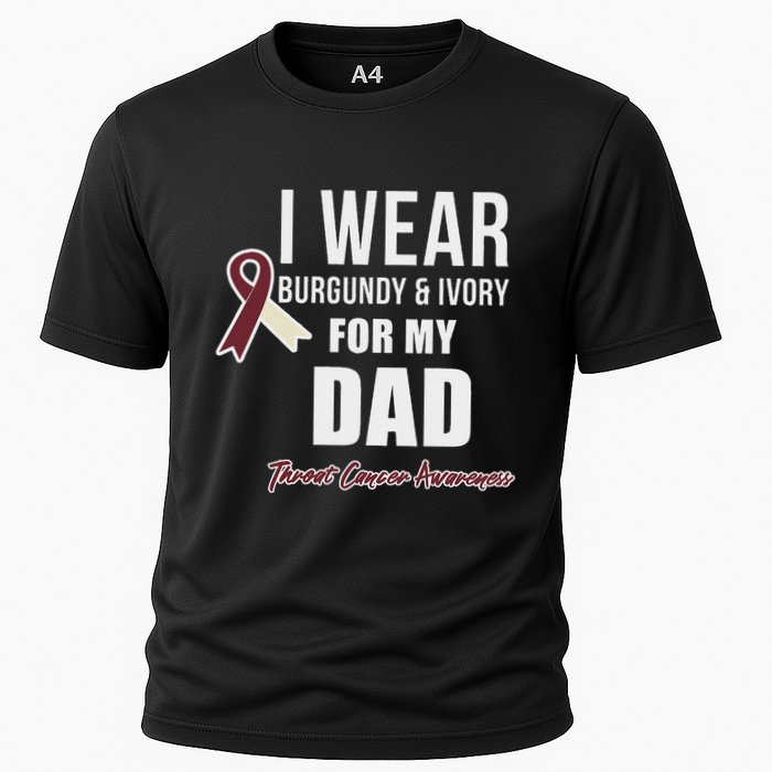 Throat Cancer Awareness Ribbon For My Dad Cooling Performance Crew T-Shirt