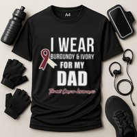 Throat Cancer Awareness Ribbon For My Dad Cooling Performance Crew T-Shirt