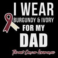 Throat Cancer Awareness Ribbon For My Dad Cooling Performance Crew T-Shirt