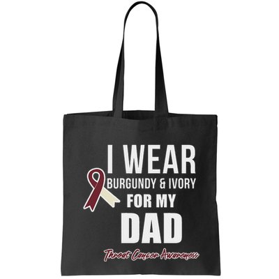 Throat Cancer Awareness Ribbon For My Dad Bag