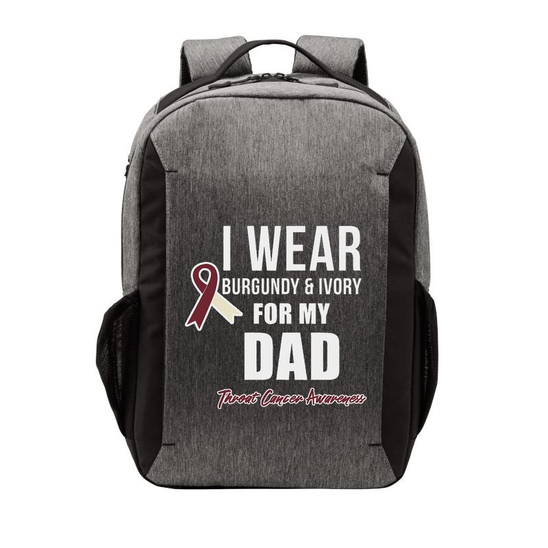 Throat Cancer Awareness Ribbon For My Dad Vector Backpack