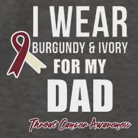 Throat Cancer Awareness Ribbon For My Dad Vector Backpack