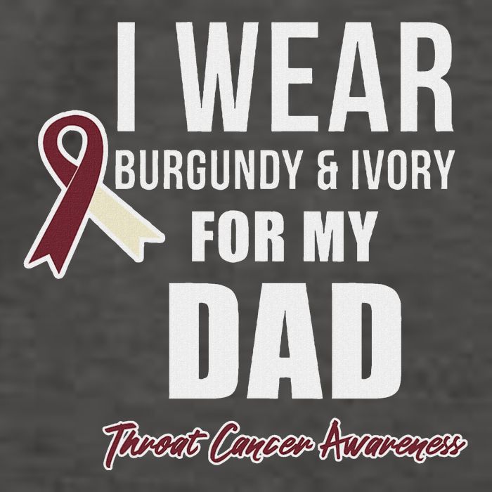 Throat Cancer Awareness Ribbon For My Dad Vector Backpack