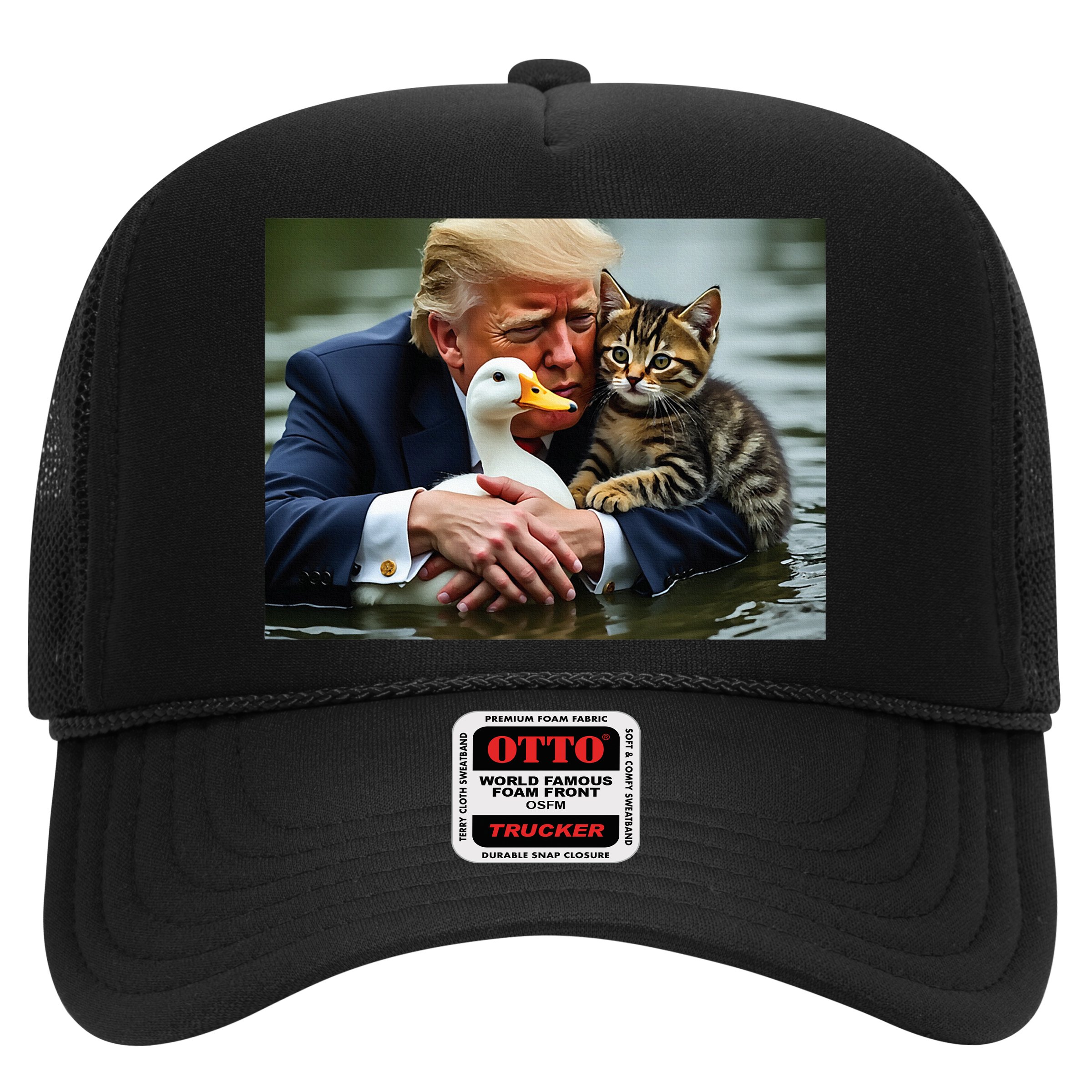 Trump Cat And Duck Memes Christmas Halloween Vote Sign Hat