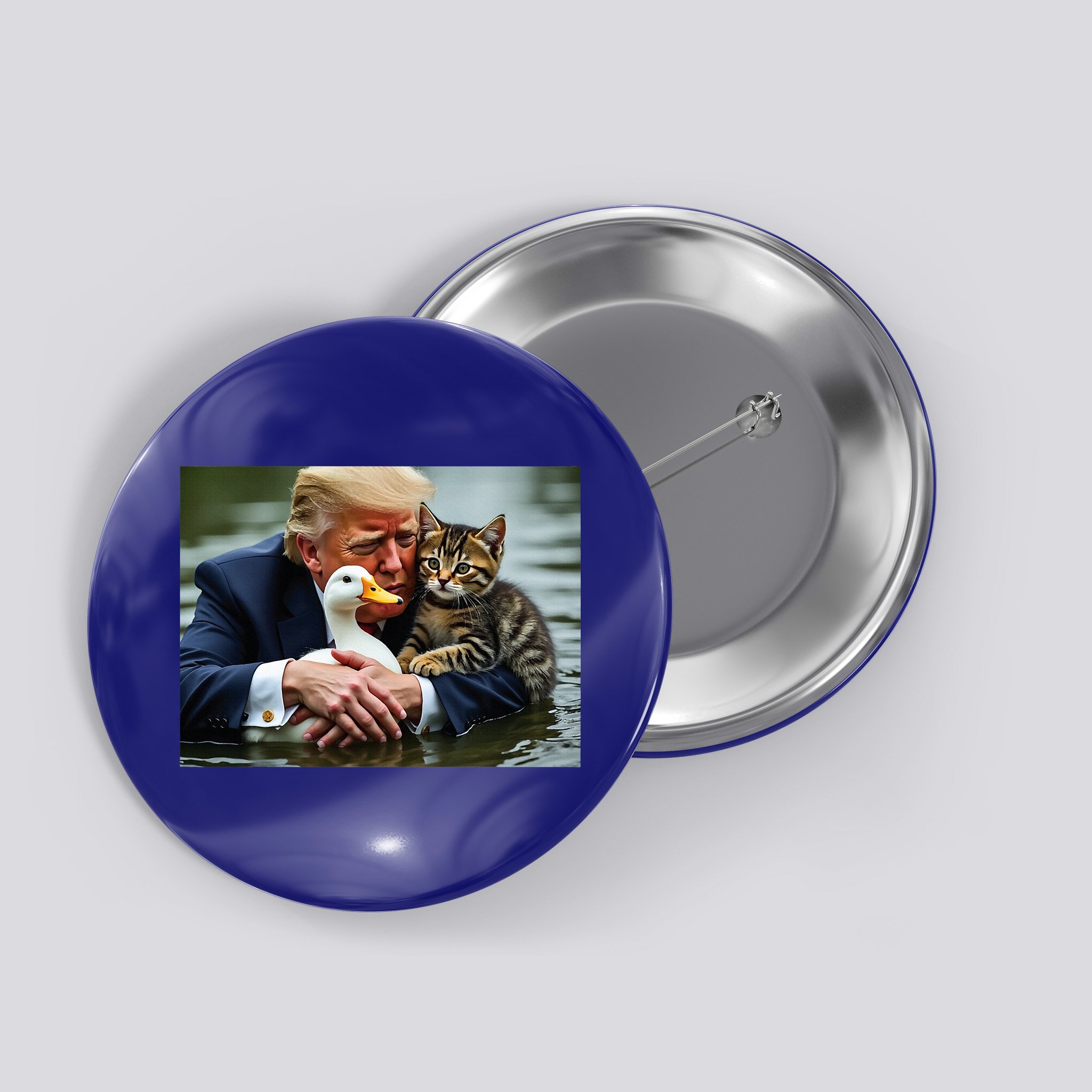 Trump Cat And Duck Memes Christmas Halloween Vote Sign Button