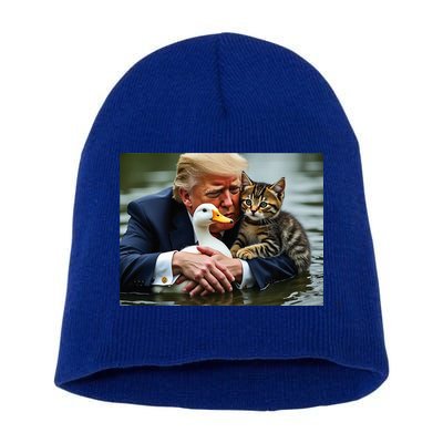 Trump Cat And Duck Memes Christmas Halloween Vote Sign Short Acrylic Beanie