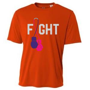 Thyroid Cancer Awareness Day Ribbon Month Survivor Fighter Gift Cooling Performance Crew T-Shirt