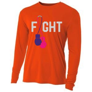 Thyroid Cancer Awareness Day Ribbon Month Survivor Fighter Gift Cooling Performance Long Sleeve Crew