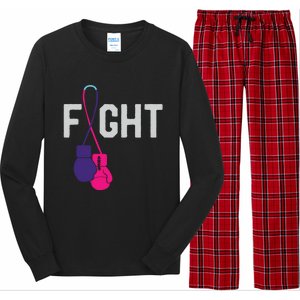 Thyroid Cancer Awareness Day Ribbon Month Survivor Fighter Gift Long Sleeve Pajama Set