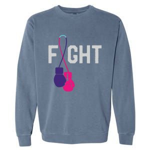 Thyroid Cancer Awareness Day Ribbon Month Survivor Fighter Gift Garment-Dyed Sweatshirt