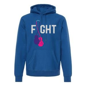 Thyroid Cancer Awareness Day Ribbon Month Survivor Fighter Gift Premium Hoodie