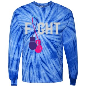 Thyroid Cancer Awareness Day Ribbon Month Survivor Fighter Gift Tie-Dye Long Sleeve Shirt