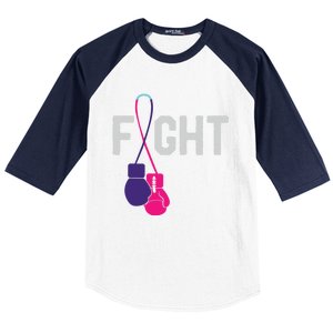 Thyroid Cancer Awareness Day Ribbon Month Survivor Fighter Gift Baseball Sleeve Shirt