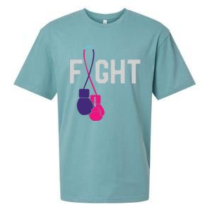 Thyroid Cancer Awareness Day Ribbon Month Survivor Fighter Gift Sueded Cloud Jersey T-Shirt