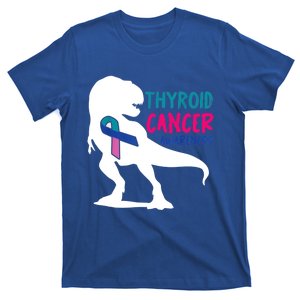 Thyroid Cancer Awareness Cool Tgiftrex Warrior Survivor Fighter Cool Gift T-Shirt