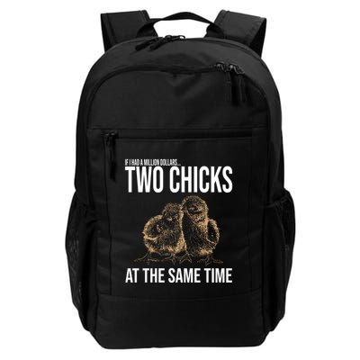 Two Chicks At The Same Time Funny Daily Commute Backpack