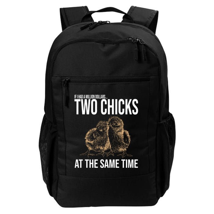 Two Chicks At The Same Time Funny Backpack