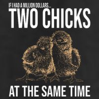 Two Chicks At The Same Time Funny 25L Jumbo Tote