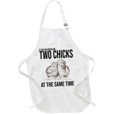 Two Chicks At The Same Time Funny Apron