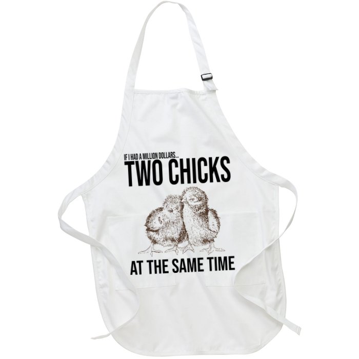 Two Chicks At The Same Time Funny Apron