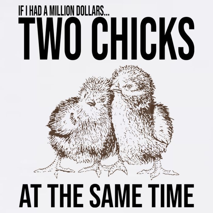 Two Chicks At The Same Time Funny T-Shirt