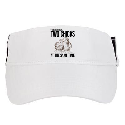 Two Chicks At The Same Time Funny Adult Drive Performance Visor