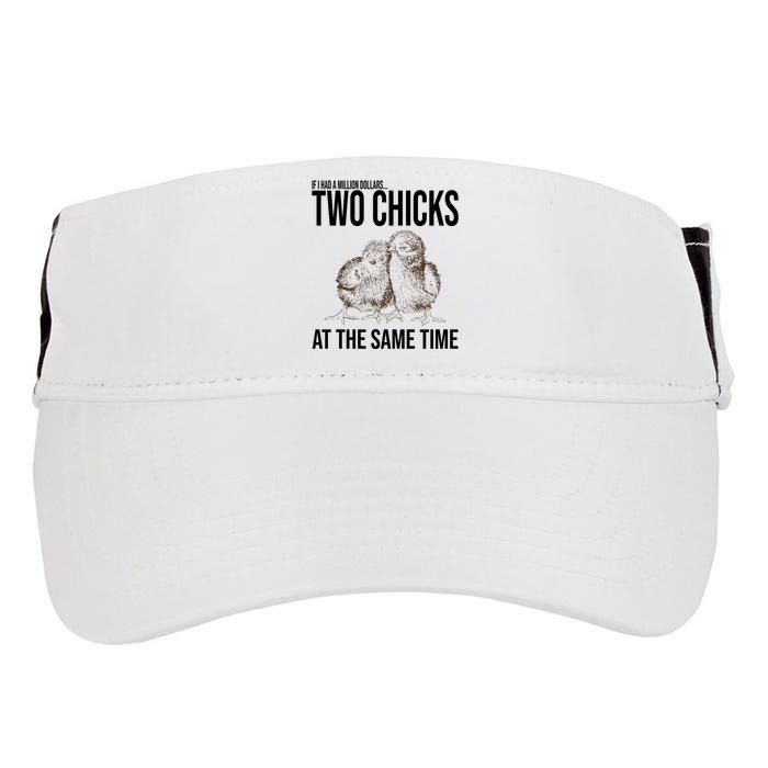 Two Chicks At The Same Time Funny Adult Drive Performance Visor