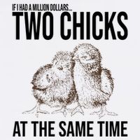 Two Chicks At The Same Time Funny Premium T-Shirt