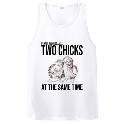 Two Chicks At The Same Time Funny PosiCharge Competitor Tank