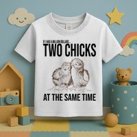 Two Chicks At The Same Time Funny Toddler T-Shirt