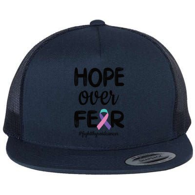 Thyroid Cancer Awareness Thyroid Cancer Warrior Gift Flat Bill Trucker Hat