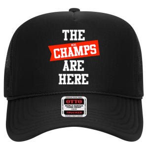 The Champs Are Here Fantasy Winner High Crown Mesh Back Trucker Hat