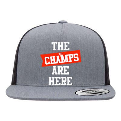 The Champs Are Here Fantasy Winner Flat Bill Trucker Hat