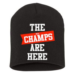 The Champs Are Here Fantasy Winner Short Acrylic Beanie