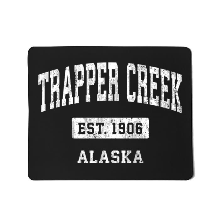 Trapper Creek Alaska Ak Vintage Sports Established Mousepad