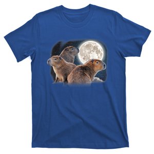 Three Capybaras And Moon Funny Capybara Humor Parody T-Shirt