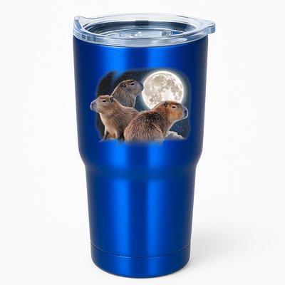 Three Capybaras And Moon Funny Capybara Humor Parody Tumbler